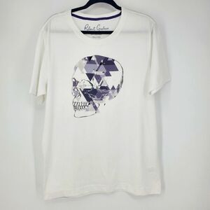 Robert Graham "Leon" Skull Design Short Sleeve Cotton Crewneck TShirt